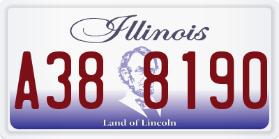 IL license plate A388190