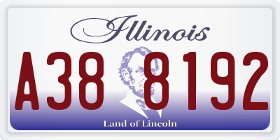 IL license plate A388192