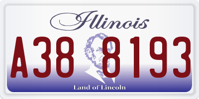 IL license plate A388193