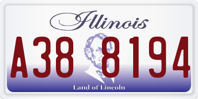 IL license plate A388194
