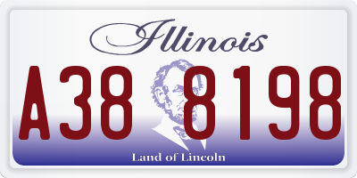 IL license plate A388198