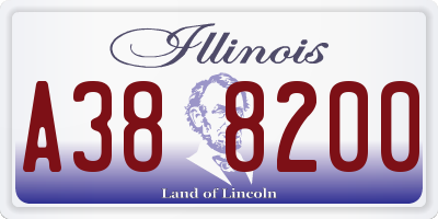 IL license plate A388200