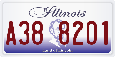 IL license plate A388201