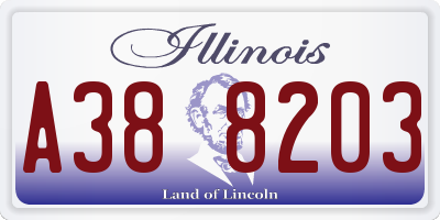 IL license plate A388203