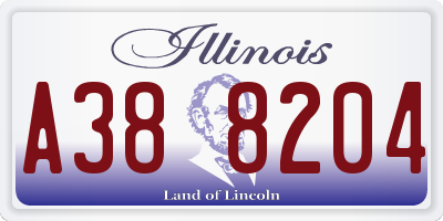 IL license plate A388204
