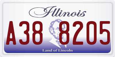 IL license plate A388205