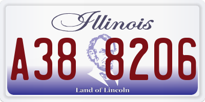 IL license plate A388206