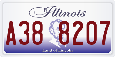 IL license plate A388207