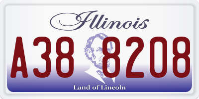 IL license plate A388208
