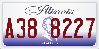 IL license plate A388227