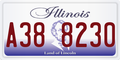 IL license plate A388230