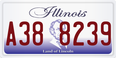 IL license plate A388239
