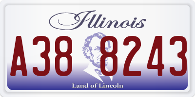 IL license plate A388243