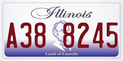 IL license plate A388245