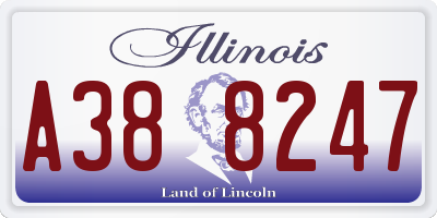 IL license plate A388247