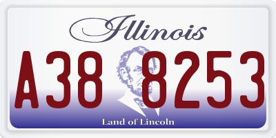 IL license plate A388253