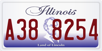 IL license plate A388254