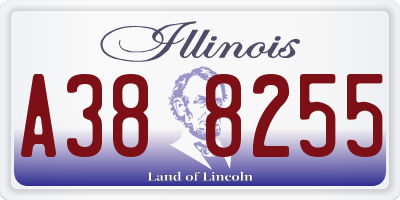 IL license plate A388255