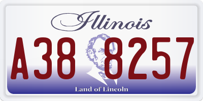 IL license plate A388257
