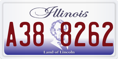 IL license plate A388262