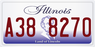 IL license plate A388270