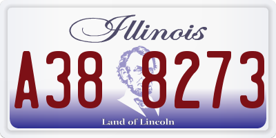 IL license plate A388273