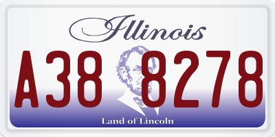 IL license plate A388278