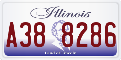 IL license plate A388286