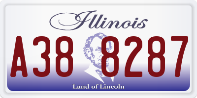 IL license plate A388287