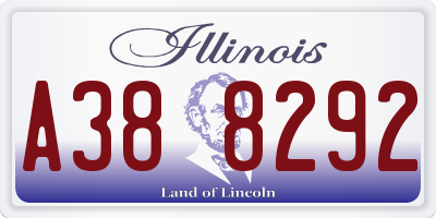 IL license plate A388292