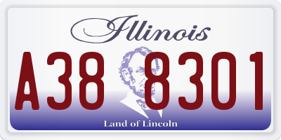 IL license plate A388301