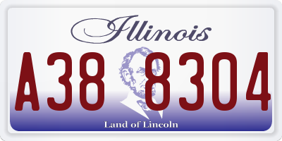 IL license plate A388304