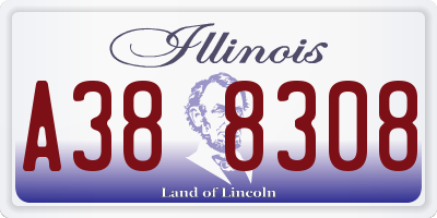 IL license plate A388308