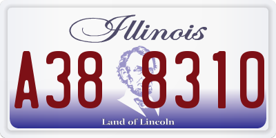 IL license plate A388310