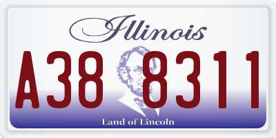 IL license plate A388311