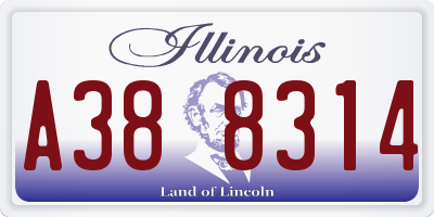 IL license plate A388314
