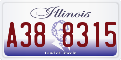 IL license plate A388315