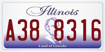 IL license plate A388316