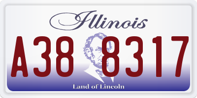 IL license plate A388317