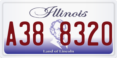 IL license plate A388320
