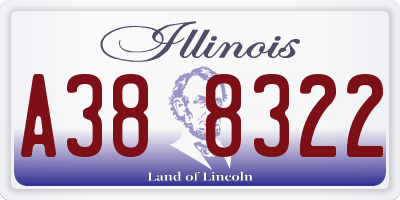 IL license plate A388322
