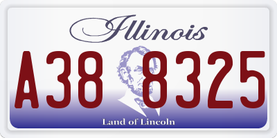 IL license plate A388325