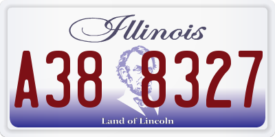 IL license plate A388327