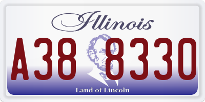 IL license plate A388330