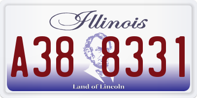 IL license plate A388331