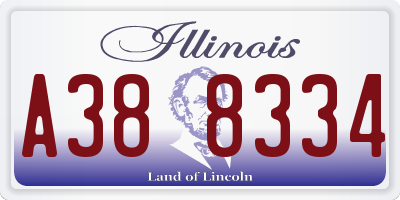 IL license plate A388334