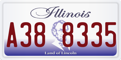 IL license plate A388335