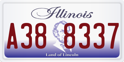 IL license plate A388337