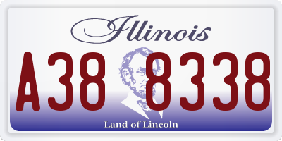 IL license plate A388338