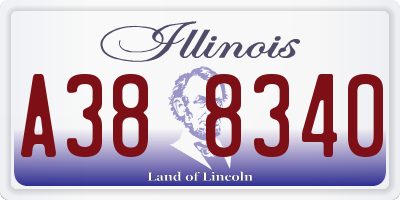 IL license plate A388340